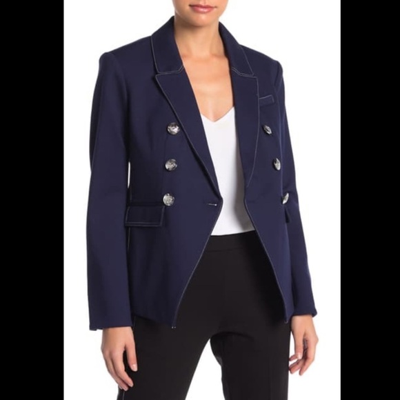 “TAHARI” Double Breasted Contrast Blazer Jacket - Picture 2 of 16